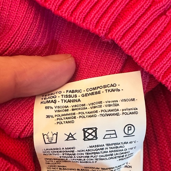 Emporio Armani Fuchsia Structured Ribbed Knit Sweater - Picture 6 of 11